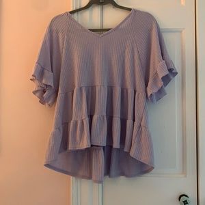 Altar’d State Ruffle Purple Top